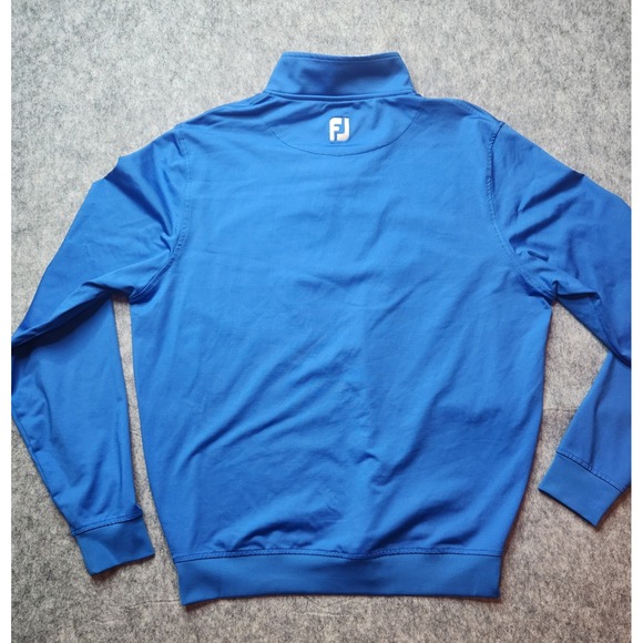 FootJoy Golf Pullover Mens Medium Blue Quarter Zip Tour Issue NBC Sports Logo - Picture 5 of 10